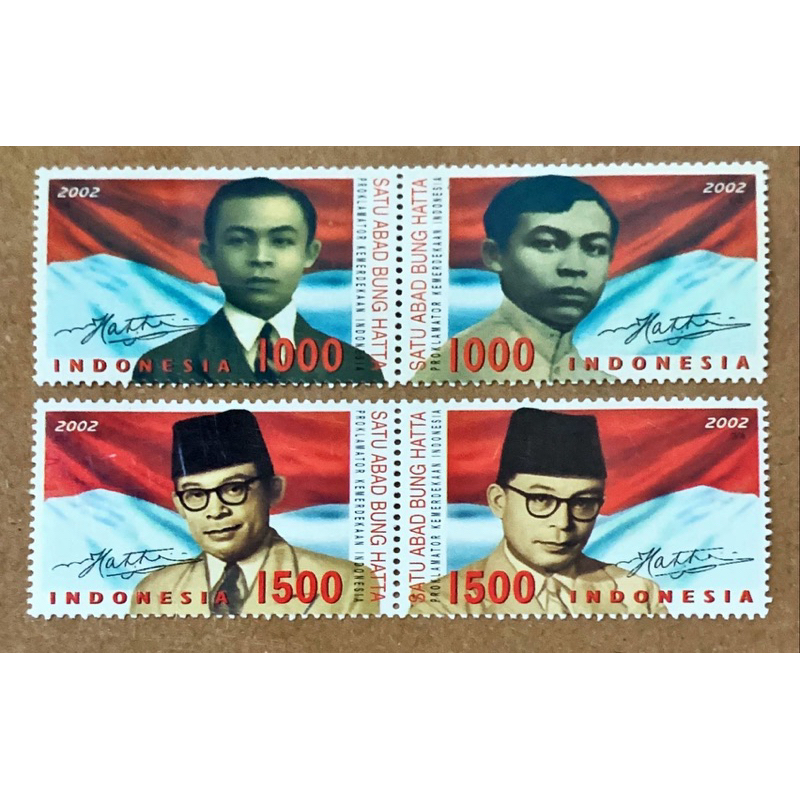 

(BA) PRANGKO INDONESIA 2002 SATU ABAD BUNG HATTA 4V SERIES MNH.