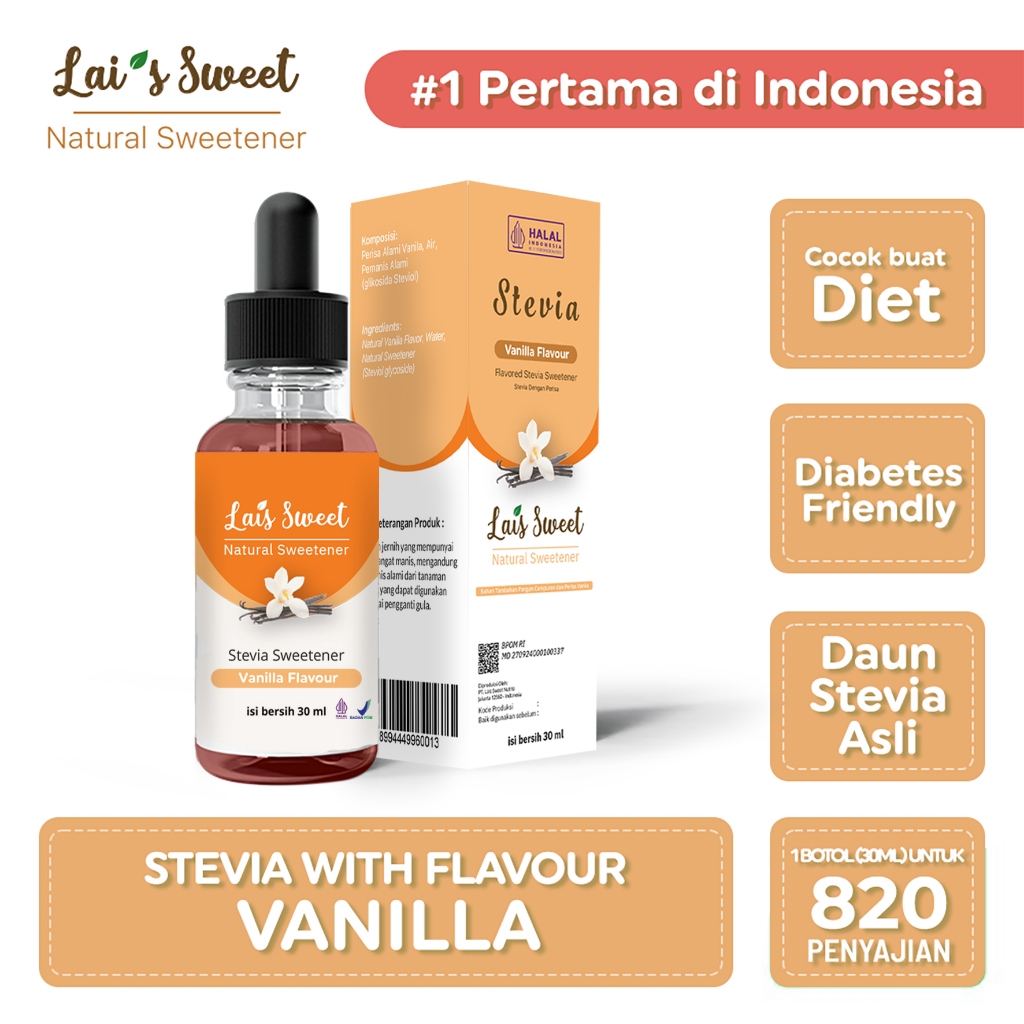 

Lai's Sweet Vanilla 30 ml Gula Stevia