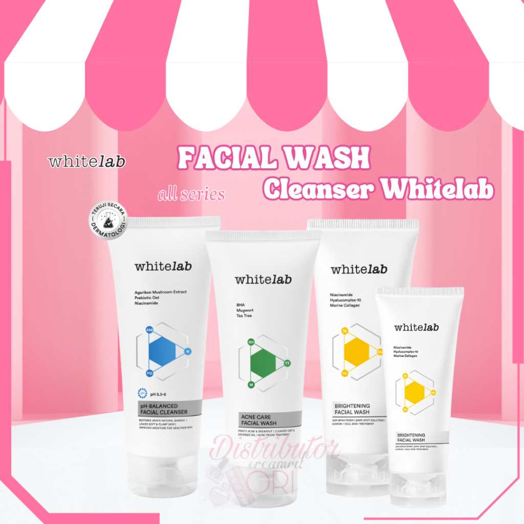 WHITELAB Brightening Facial Wash - Cleanser WHITELAB - Face Wash WHITE LAB - ph balanced facial wash