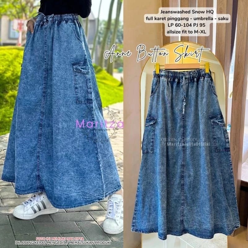 Rok jeans cargo-rok jeans cargo wanita-rok jeans cargo jumbo-rok jeans cargo wanita panjang