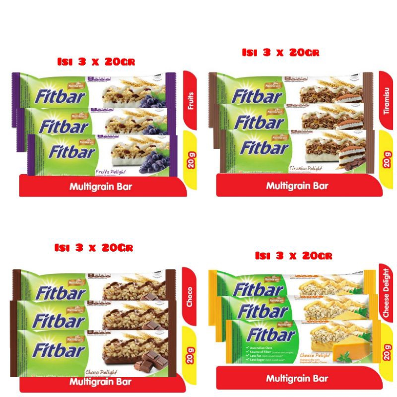 

Fitbar 3x20gr Fitbar Snack Bar
