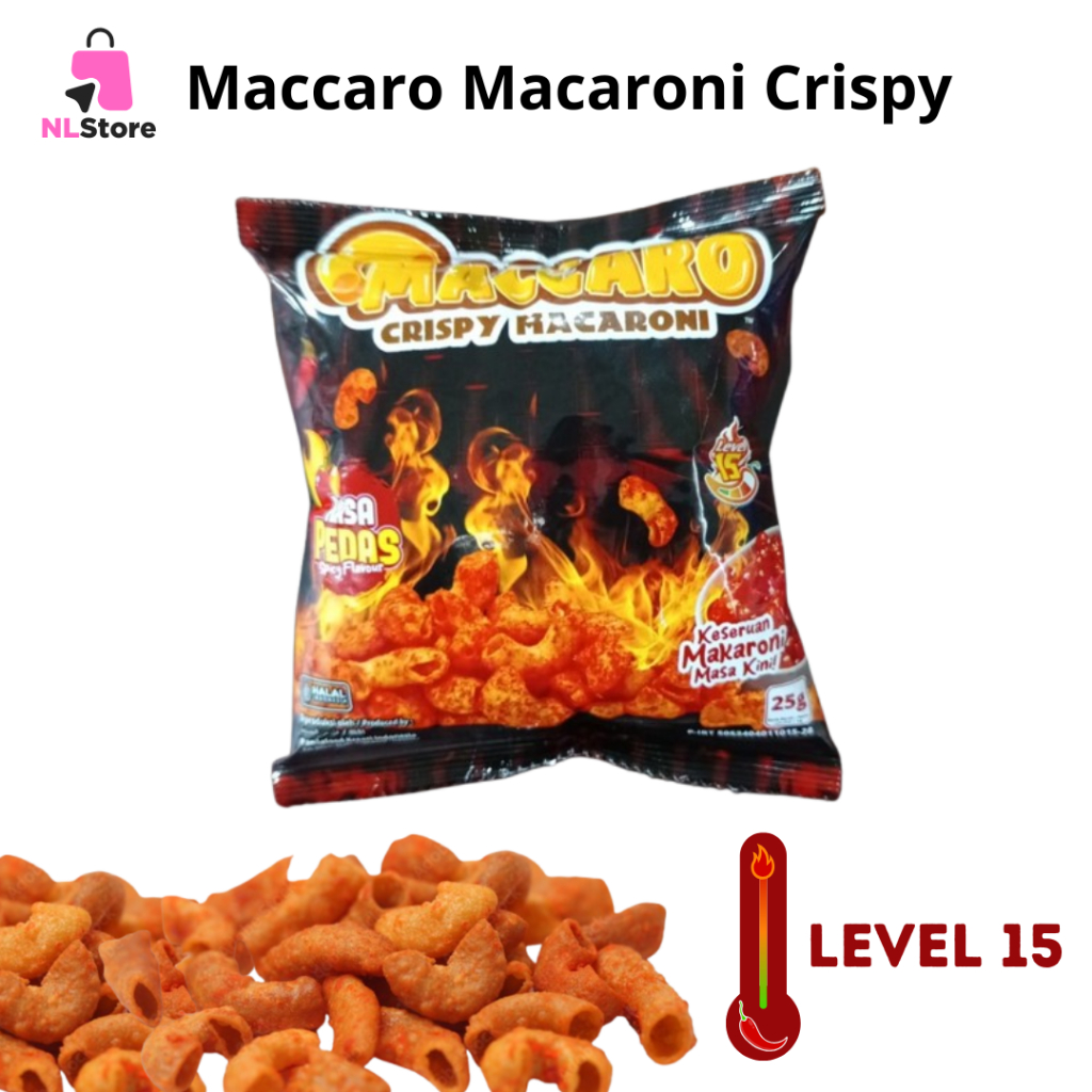 

Snack Makaroni 25gr Crispy Maccaro Level 15
