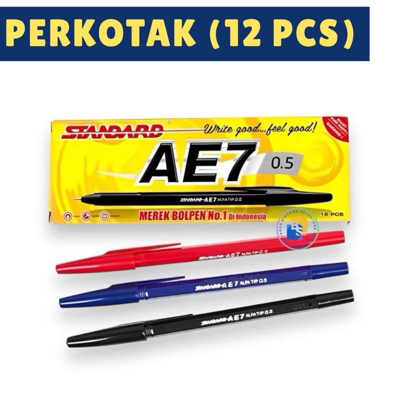

12 Pcs - Pulpen Standard AE7 Alfatip 0.5