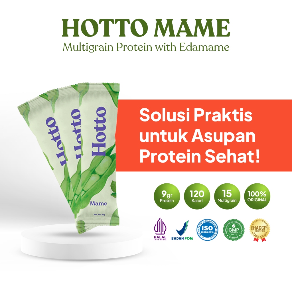 

HOTTO MAME MULTIGRAIN PROTEIN With Edamame | HOTTO PORTO Solusi Praktis Untuk Asupan Protein Sehat!