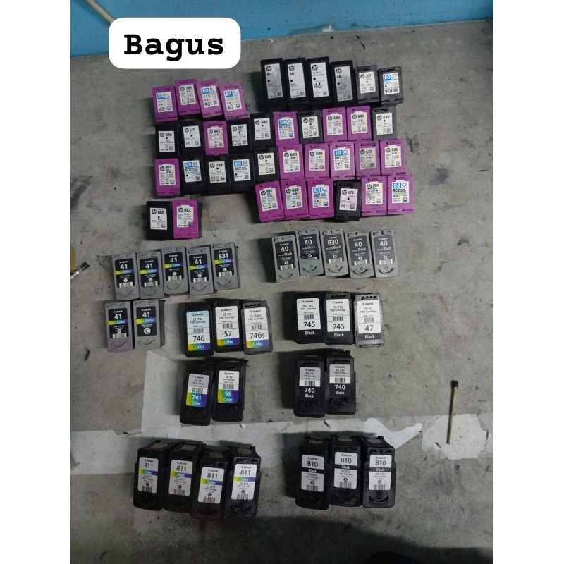 Catridge Hp bekas copotan / kosongan segala macam tipe catridge 680,682,803,678 Dll