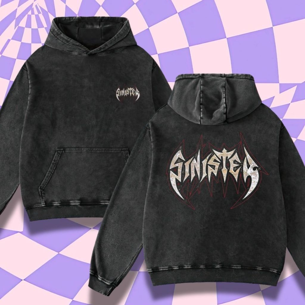 Purple Haze "Sinister" Stone Wash Hoodie | Washing | Jaket | Hoodie Band