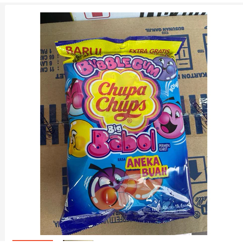

chupa chup bubble gum Big Babol Assorted zak sak bag aneka rasa 45pcs x 3.8gr