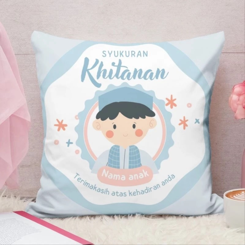 Souvenir Khitanan / Bantal Printing / Bantal Custom / Kado Ultah