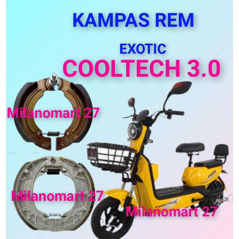 kampas rem exotic cooltech 3.0 kampas rem sepeda listrik exotic cooltech 3.0