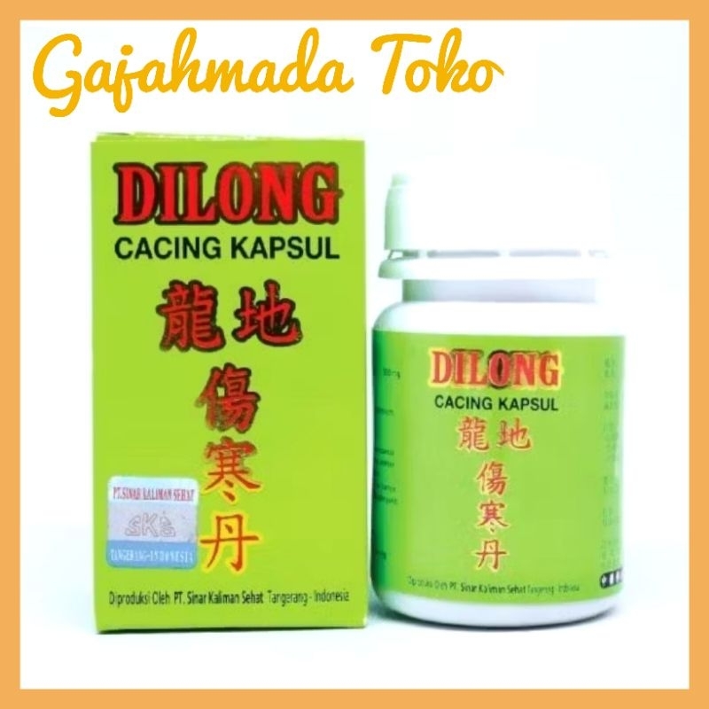 Dilong Cacing Kapsul ( bpom ) Obat Demam Tipes Ekstrak Cacing 60s - Obat Cina Herbal