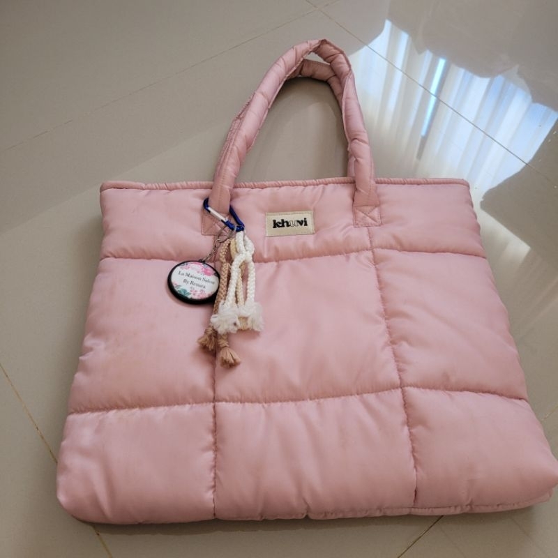 Tas Bahu Shoulder Bag Quilt Muat Laptop 14" Khuvi | Preloved