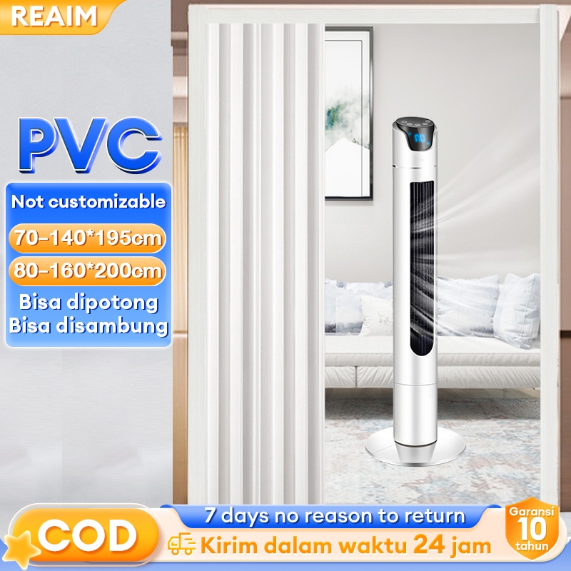 Reaim Pintu Lipat PVC Folding Door Geser 195*70CM/200*80CM for kamar tidur Penyekat Ruangan pintu