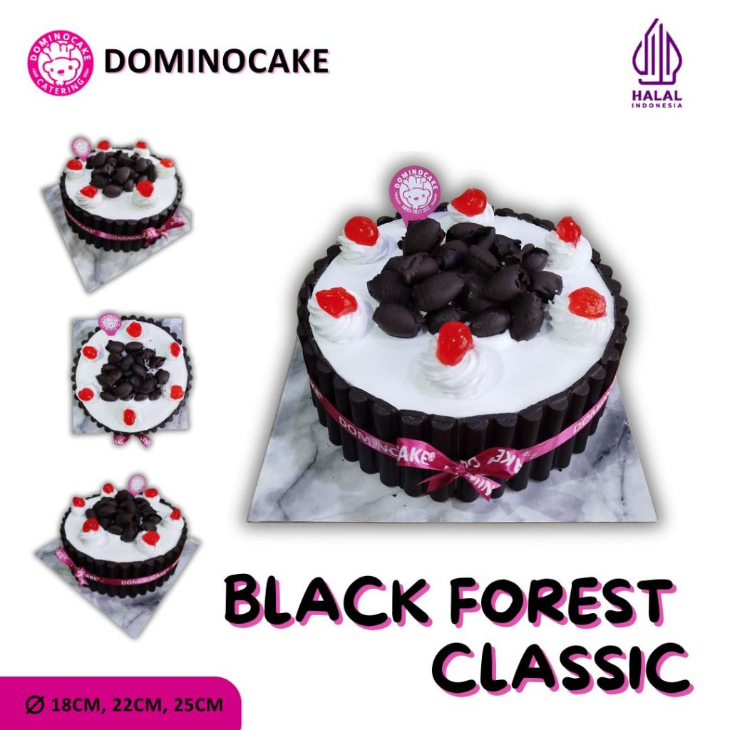 

Dominocake | Blackforest Classic Bulat | Kue Ulang Tahun