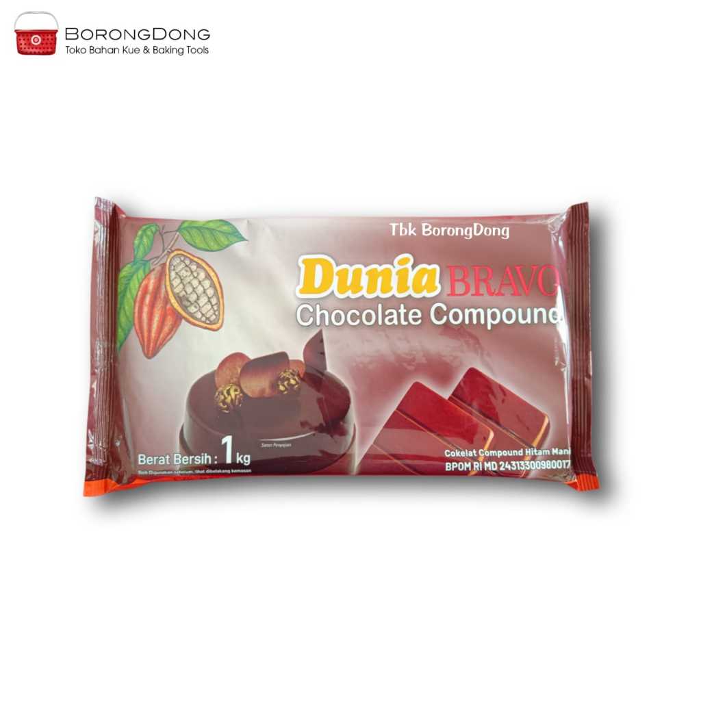 

DUNIA BRAVO Dark Coklat Compound 1 Kg / Coklat Batangan