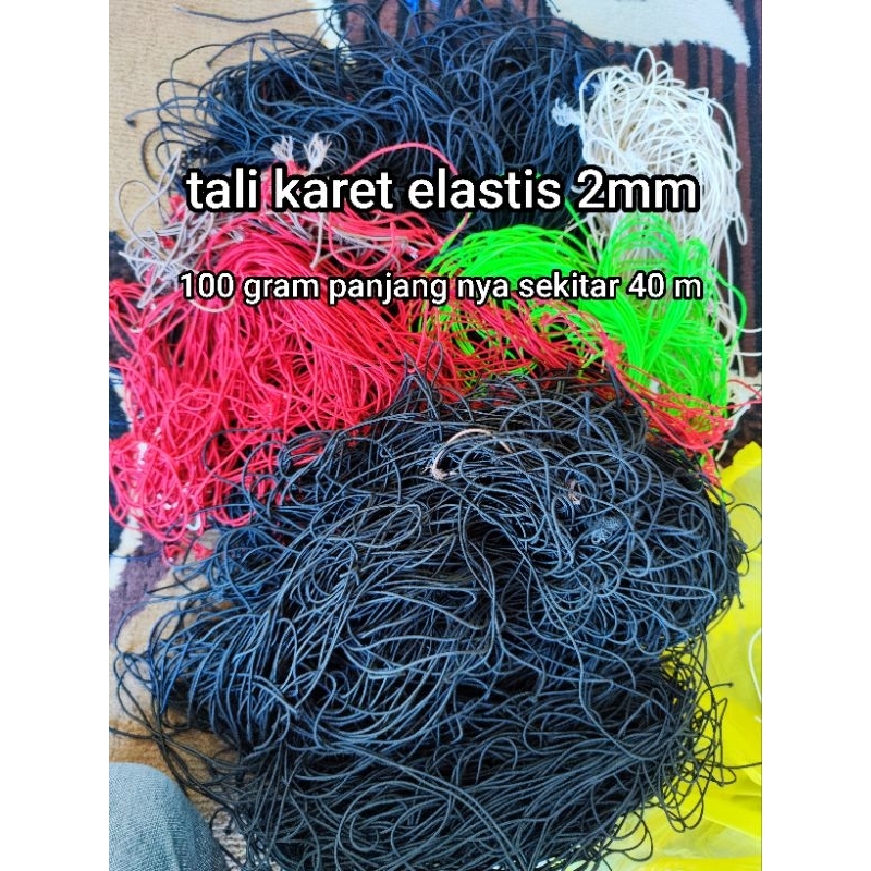 

tali karet string elastis 2mm isi 100 gram ± 40 meter
