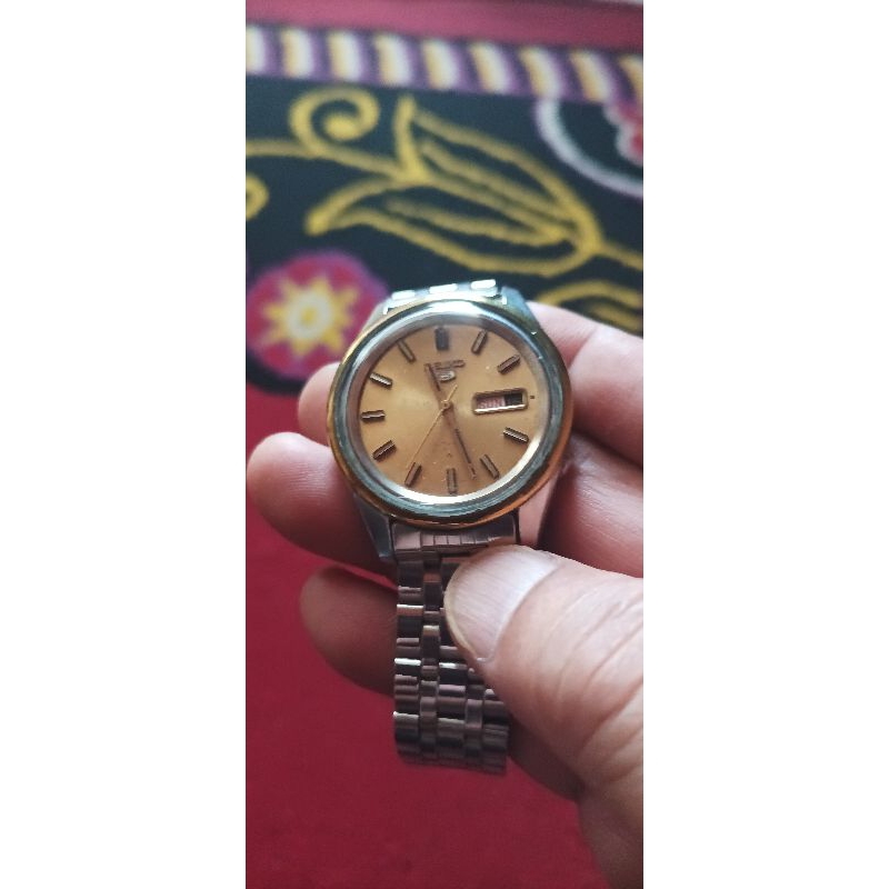 Seiko 5 6119-8103 plat dan ring gold Japan