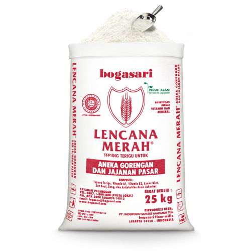 

Tepung Terigu Lencana Merah 25 KG Kemasan Asli Dijamin
