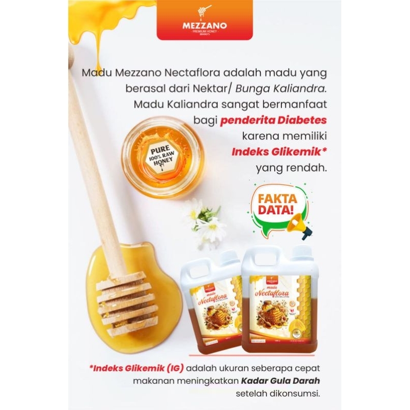 

Mezzano Madu Murni Madu Nectaflora 1000g Madu Premium