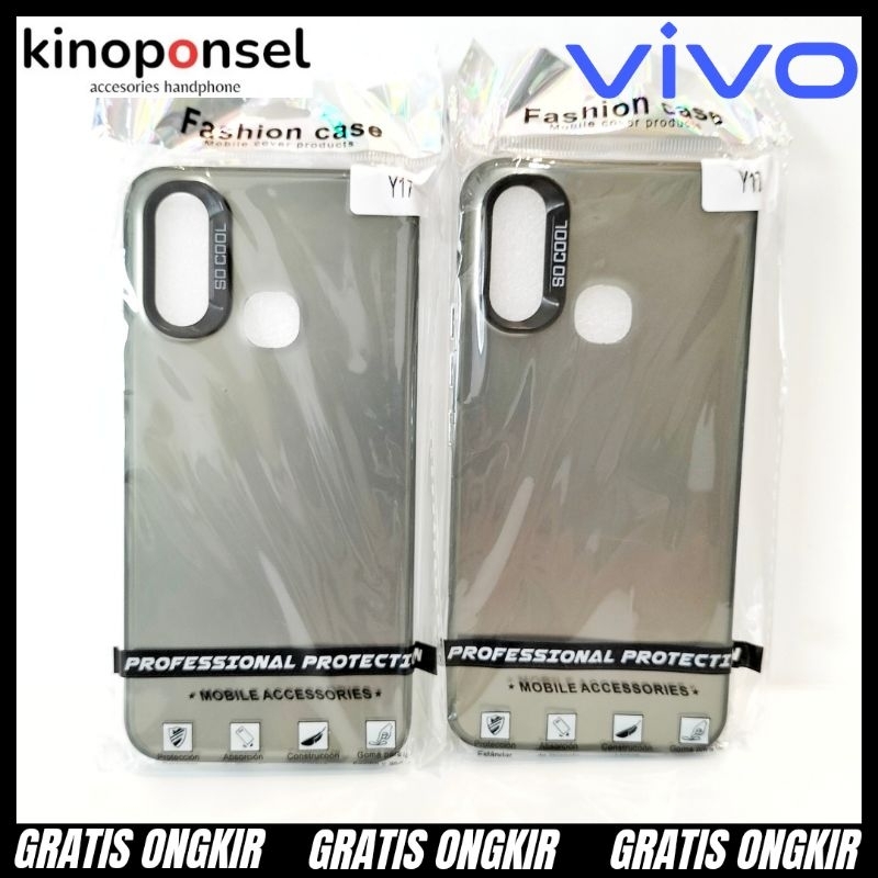 CASE PREMIUM HP VIVO Y17 Y15 Y12 | Case Hybrid Hologram Plate IMD Bahan Tebal Pelindung Kamera Silik