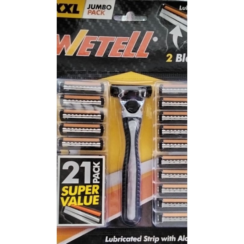 PISAU CUKUR WETELL JUMBO PACK 2 BLADES