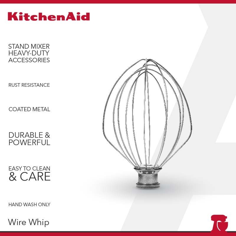 KitchenAid Wire Whip KSMBL6W untuk mixer heavy duty 5KSM55SXXNER