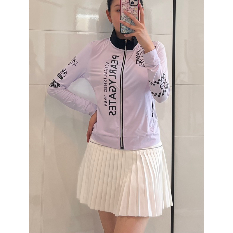 pearlygates korea golf polo zipper polo baju golf wanita baju golf