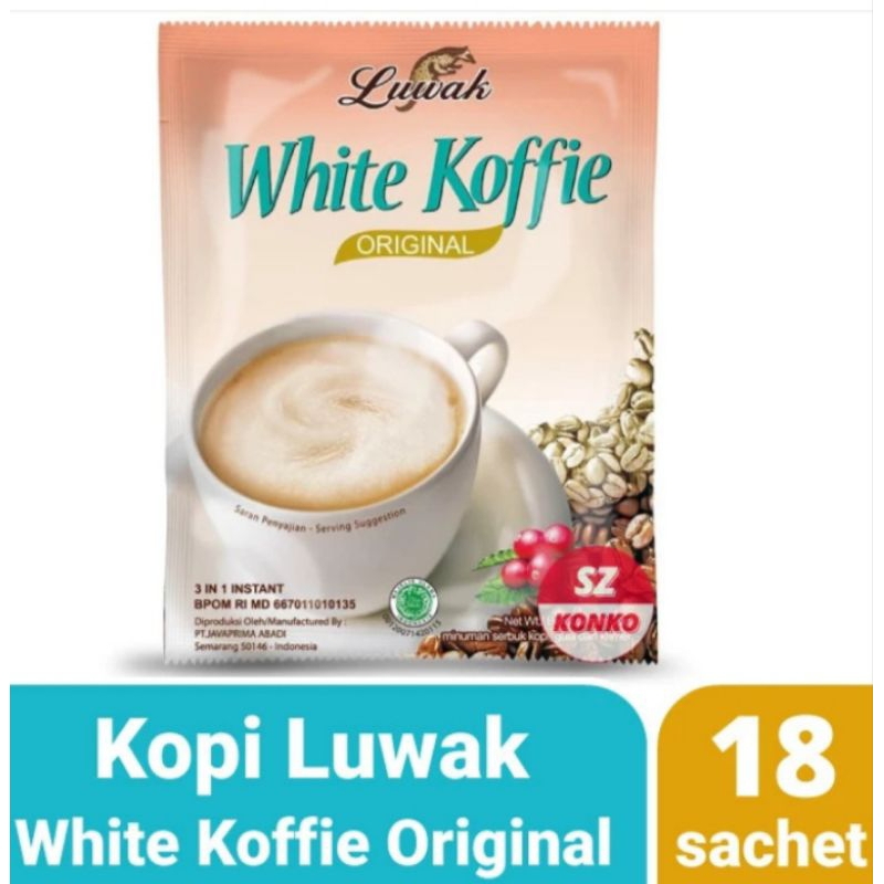 

Kopi Luwak White Kopi isi 18 Sachet