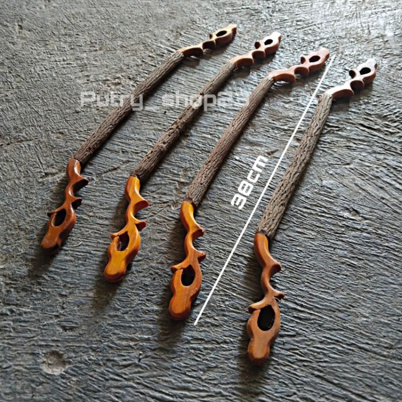 Tangkringan burung Anis merah variasi batang kayu asem (1pcs)