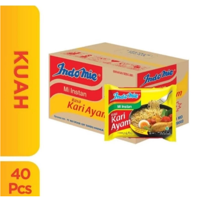 

Indomie Kuah Kari Ayam - 1 Dus Isi 40 Pcs