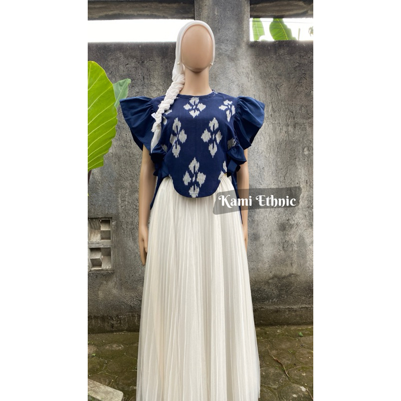 vest tenun - vest etnik - outer tenun - rompi tenun