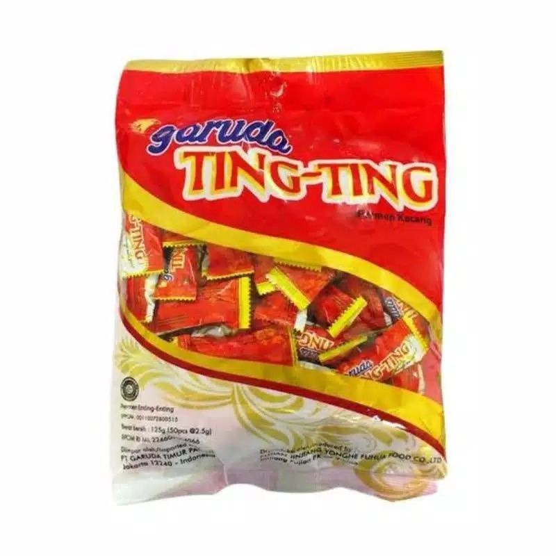 

Permen garuda ting ting permen kacang kemasan 125 gr isi 50 pcs