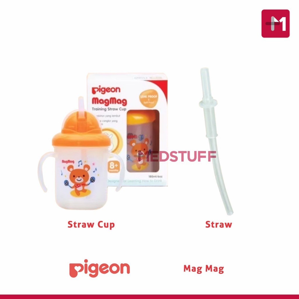 Pigeon Mag Mag Training Cup Straw Cup Perlengkapan Peralatan Botol Minum Bayi Sedotan Bayi Botol Min