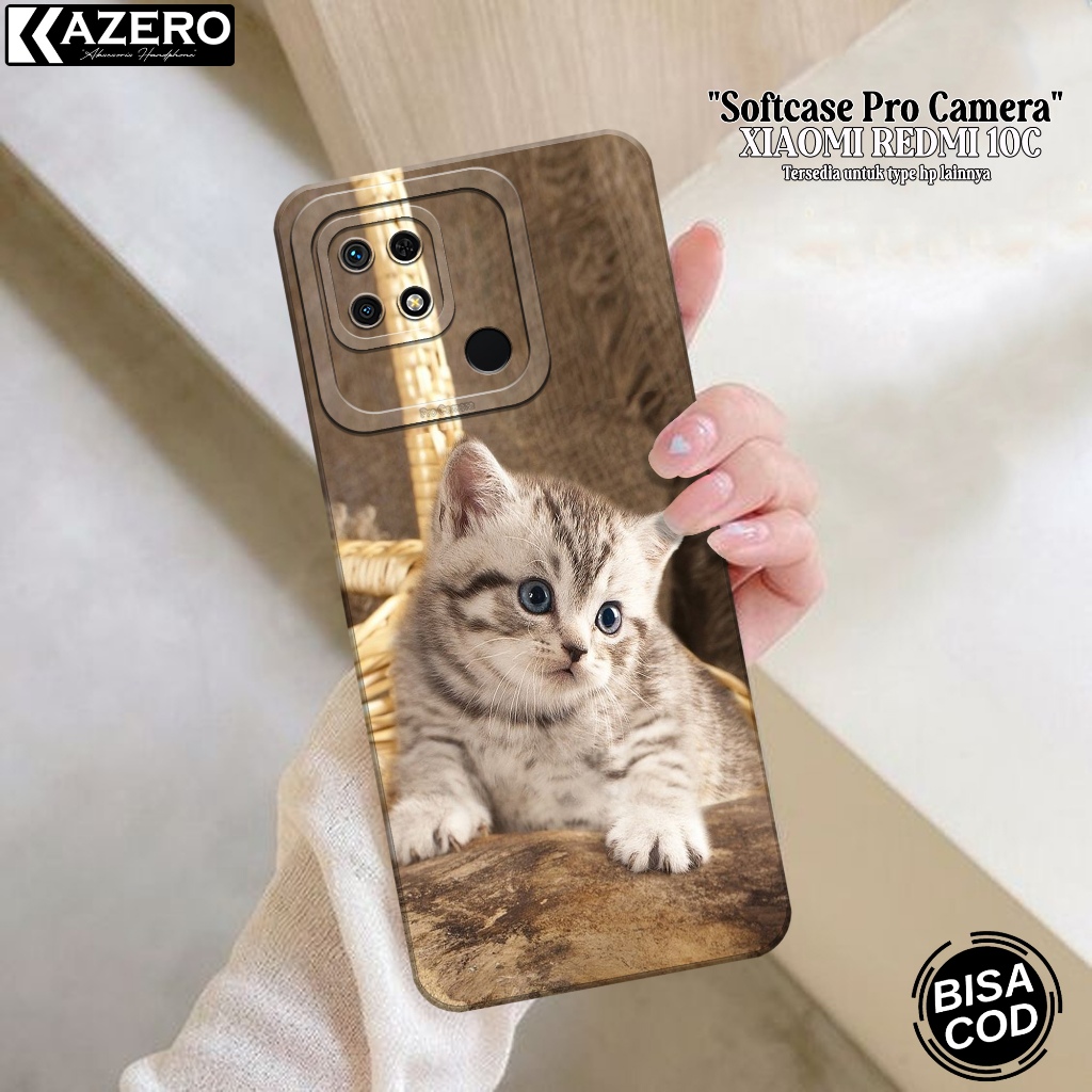Kesing Hp Xiaomi Redmi 10C Case Kucing - Case Xiaomi Redmi 10C - Casing Xiaomi Redmi 10C - Softcase 