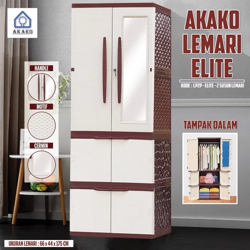 FURNIQ.ID-akako lemari elite/lemari plastik murah/lemari plastik minimalis/lemari serbaguna/lemari p