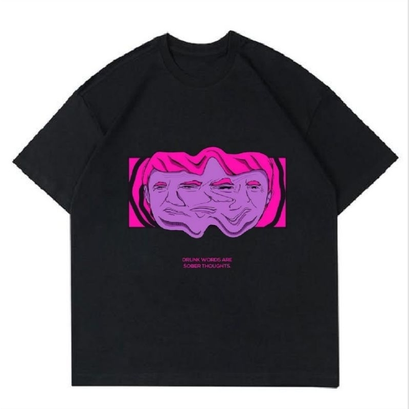 KAOS SOBER THOUGHTS BLACK | T-SHIRT VINTAGE SOBER THOUGHTS | BAJU MOTIF KALCER