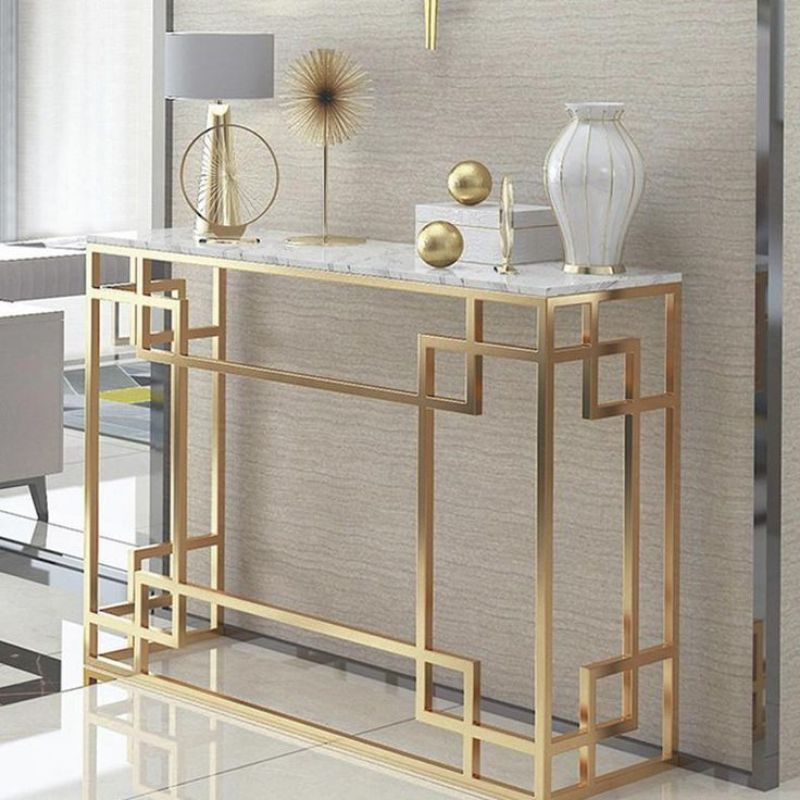 meja consol/meja marmer murah/meja rias/meja industri besi gold