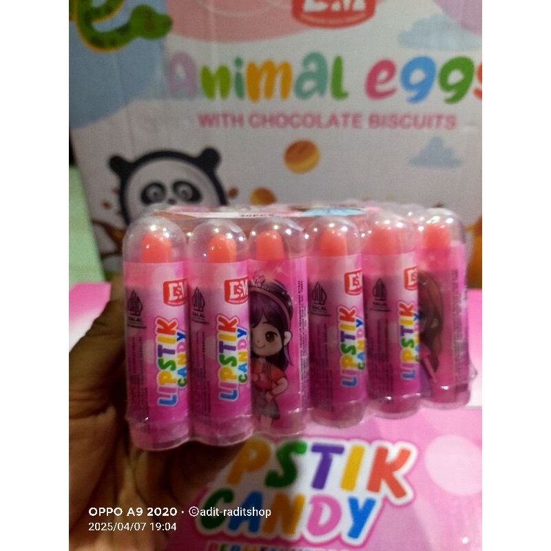 

Permen Jajanan Anak Warung Lipstik Candy Merah Isi 30 Pcs