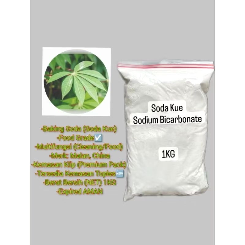 

SODIUM BICARBONATE/SODA KUE 1KG 2VARIAN EX MALAN food grade