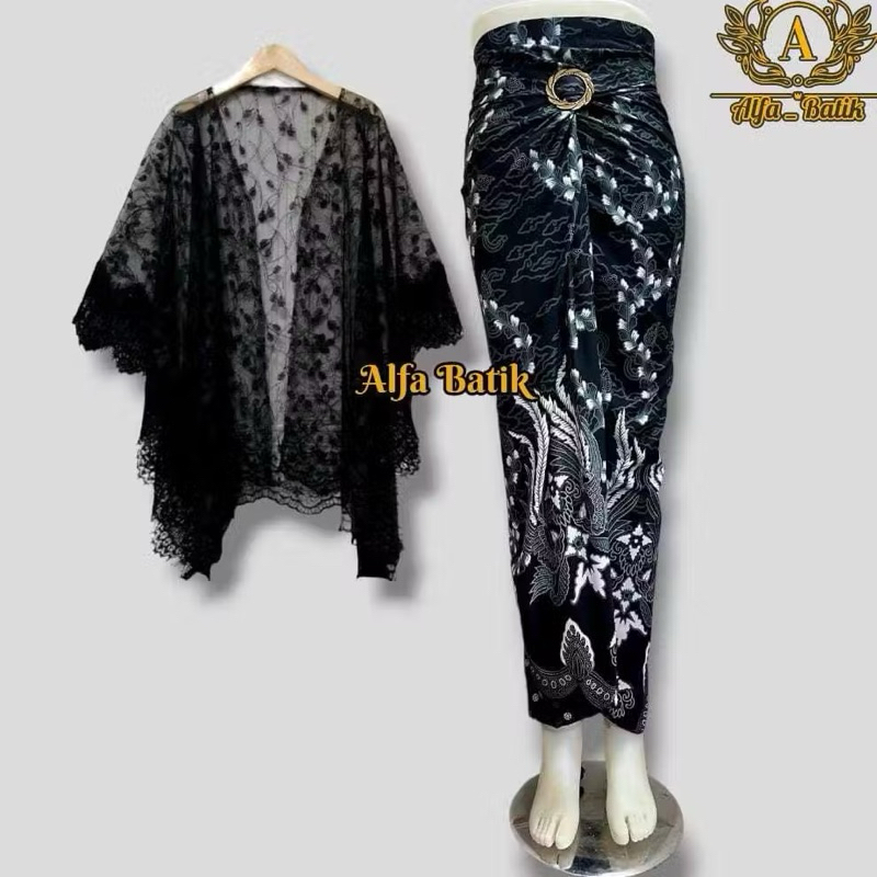 AZKA FASHION MAKASSAR  . One Set kondangan | Brokat setelan Rok Batik | Baju pesta / Wisuda Brokat