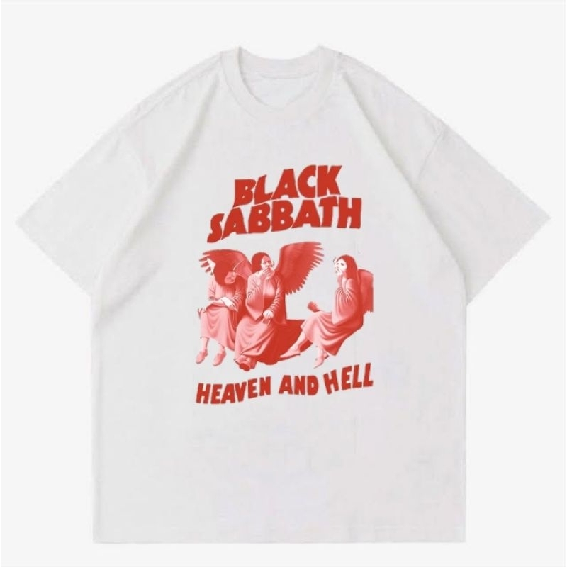 KAOS BLACK SABBATH WHITE | T-SHIRT VINTAGE BLACK SABBATH | BAJU MOTIF PRINT