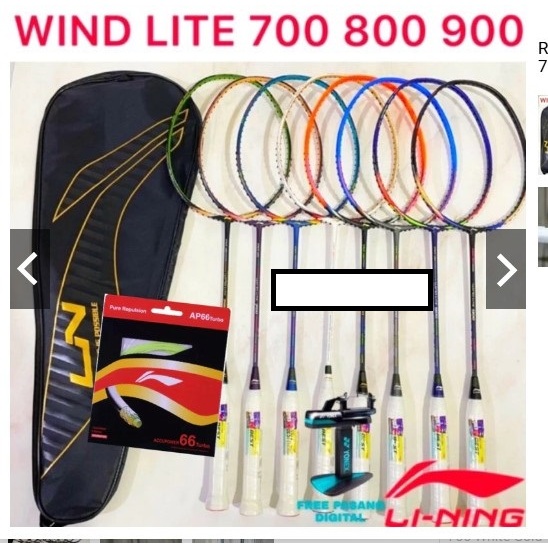 Li-Ning Badminton Racket [Wind Lite 700/800/900]
