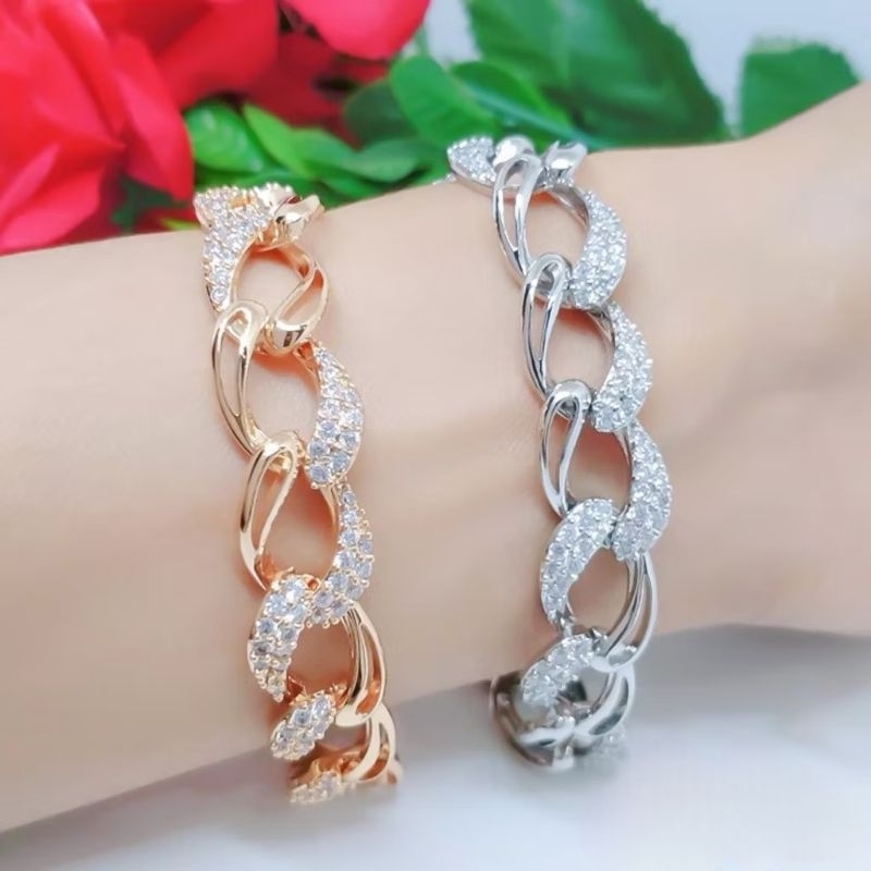 Gelang Sisik Naga Permata Titanium