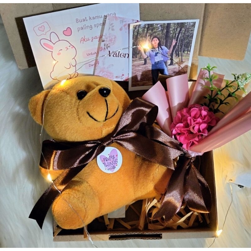 

Hampers girl bear gift box kado cewek ulang tahun anniversary