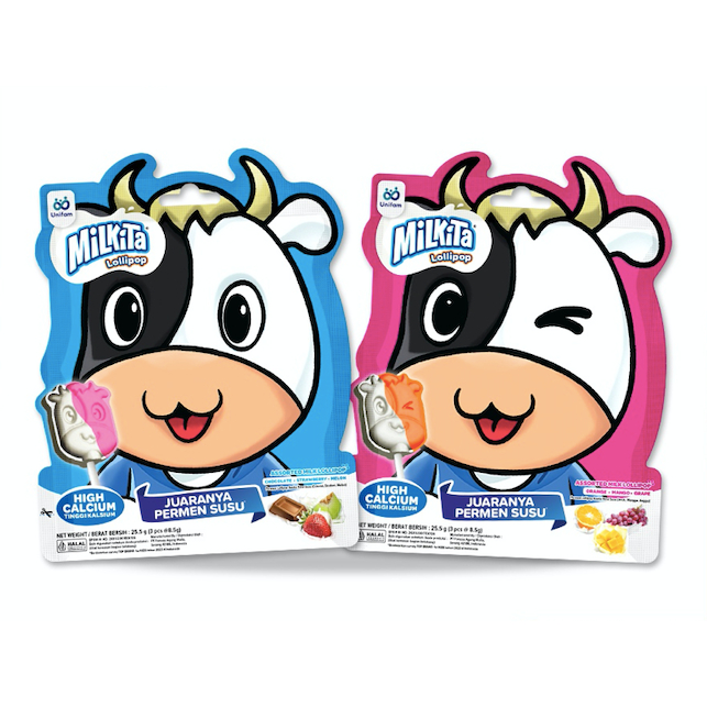 

Milkita permen lolipop assorted pink / biru isi 3 x 8.5 gram