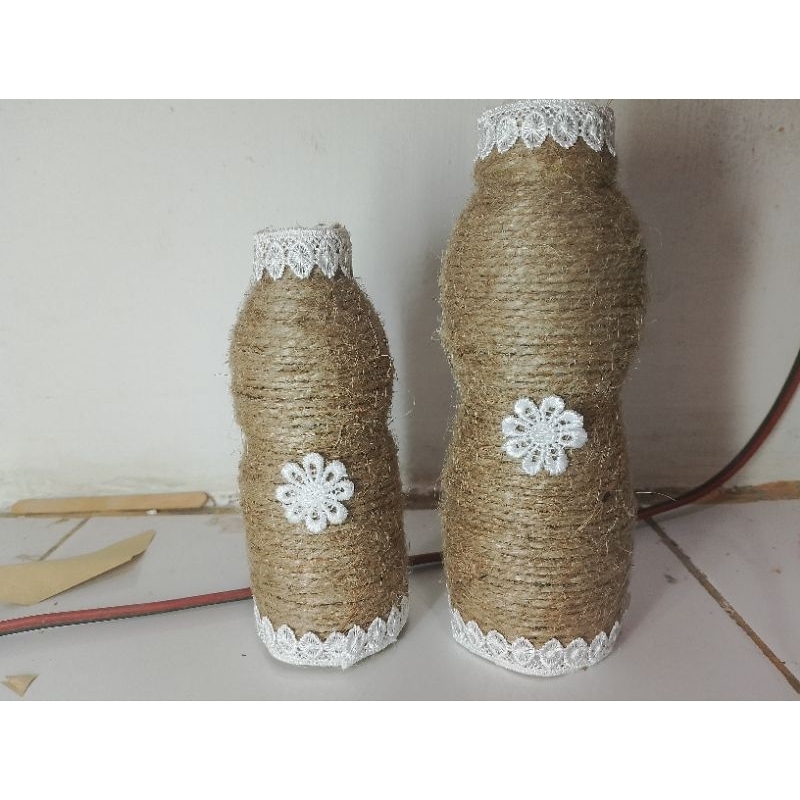 ready cod hiasan botol tali rami kalimantan