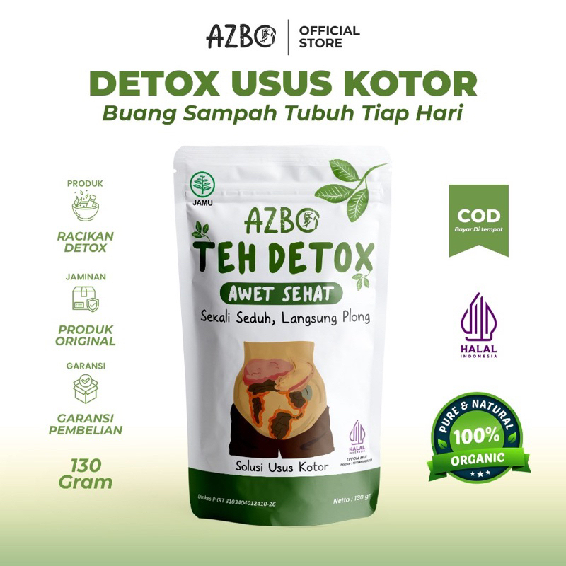 Teh detox azbo Teh Herbal Pembersih Usus