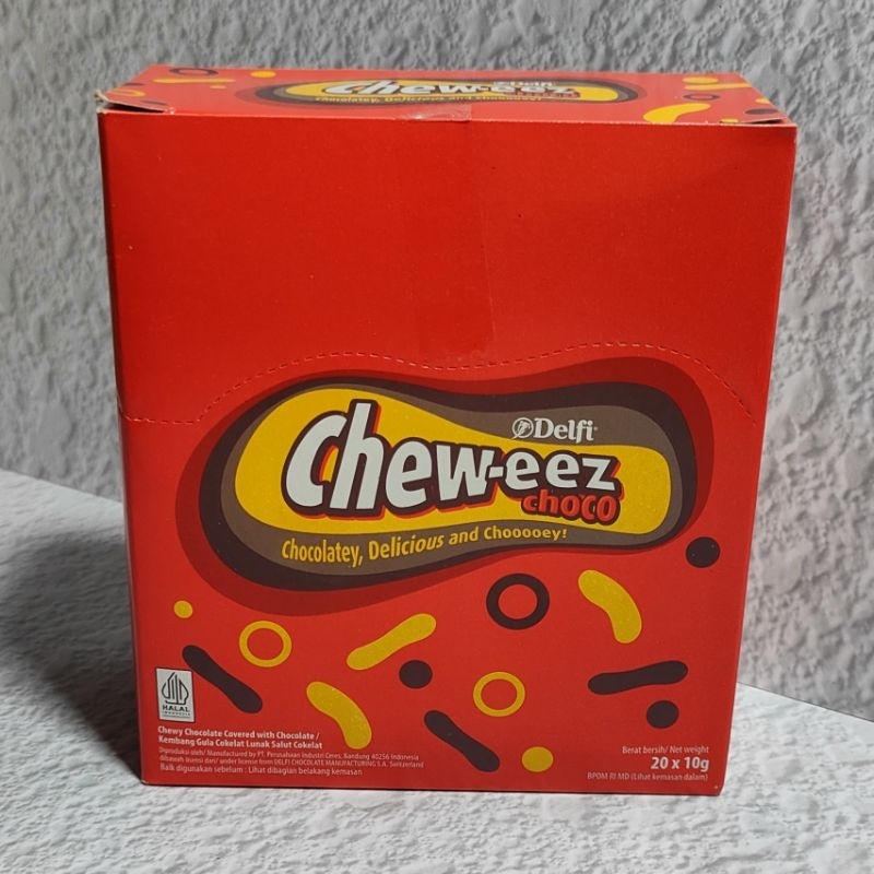 

[1 box] Delfi Chew-eez Choco Kembang Gula Cokelat Lunak salut Cokelat Snack Camilan Jadul enak Termurah Harga Grosir Terlengkap