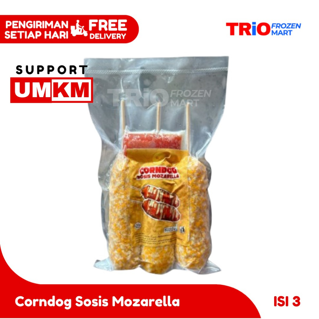

Corndog Sosis Mozarella isi 3 Pcs