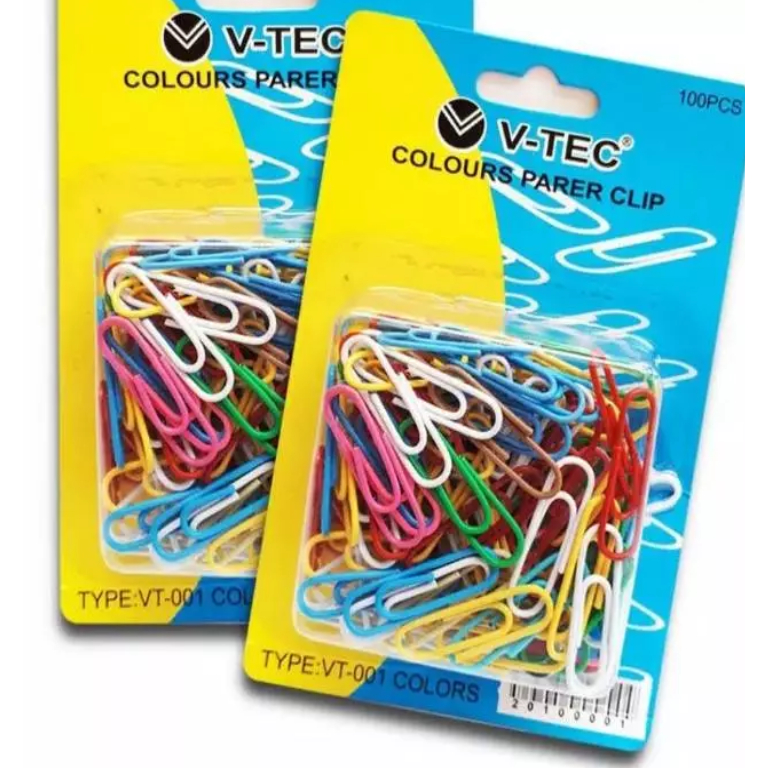 

V-TEC PAPERCLIP VYNIL WARNA JUMBO VT-002 / PENJEPIT KERTAS / KLIP KERTAS