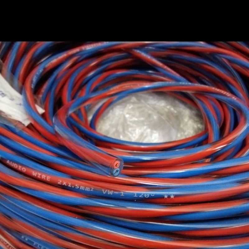 Kabel Bulat Serabut transparan | kabel selang  2x1,5 HYO/ Harga permeter